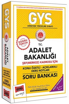  Yargı Yayınları GYS T.C. Adalet Bakanlığı Şef Merkez Kadrosu İçin Konu Özetli Soru Bankası