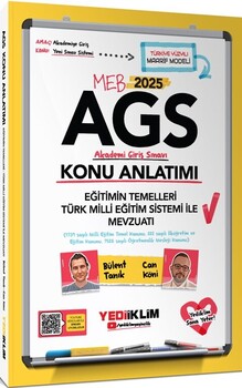  Yediiklim  2025 MEB AGS Eğitimin Temelleri Türk Milli Eğitim Sistemi ile Mevzuatı Konu Anlatımı