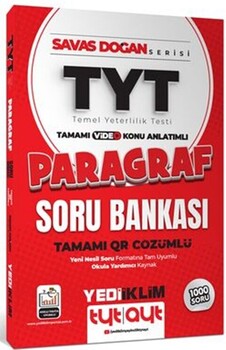 Yediiklim  TYT Paragraf Savaş Doğan Serisi Tamamı Video Konu Anlatımlı ve QR Çözümlü Soru Bankası