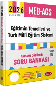  Data Yayınları 2026 MEB AGS Eğitimin Temelleri Türk Milli Eğitim Sistemi Tamamı Çözümlü Soru Bankası