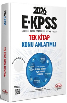  Editör Yayınları 2026 EKPSS Tek Kitap Konu Anlatımlı