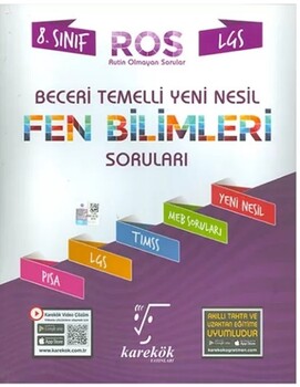  Karekök Yayınları 8. Sınıf LGS Fen Bilimleri ROS Beceri Temelli Yeni Nesil Soru Bankası