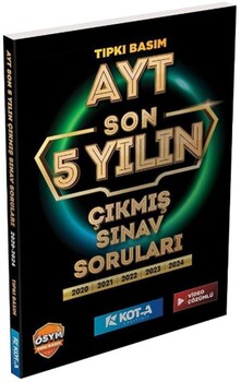  Kota Yayınları AYT Son 5 Yılın Çıkmış Sınav Soruları