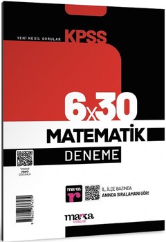  Marka Yayınları KPSS Matematik 6 x 30 Deneme