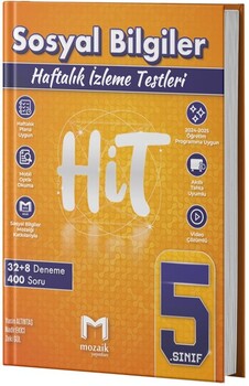  Mozaik Yayınları 5. Sınıf Sosyal Bilgiler HİT 40 Deneme