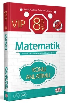  Editör Yayınları 8. Sınıf VIP Matematik Konu Anlatımı