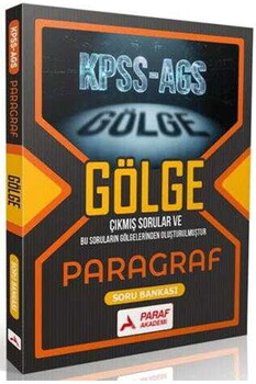  Paraf Yayınları KPSS AGS Gölge Paragraf Soru Bankası