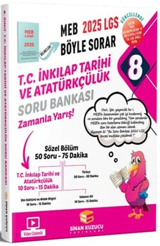  Sinan Kuzucu 2025 8. Sınıf LGS T.C. İnkılap Tarihi ve Atatürkçülük Soru Bankası