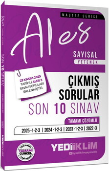 Yediiklim ALES Sayısal Yetenek Tamamı Çözümlü Son 10 Sınav Çıkmış Sorular