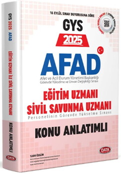  Data Yayınları 2025 GYS AFAD Eğitim Uzmanı Sivil Savunma Uzmanı Konu Anlatımlı