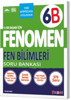  Fenomen Okul Yayınları 6. Sınıf Fen Bilimleri Fenomen B Soru Bankası