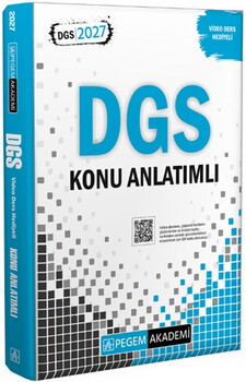  Pegem Akademi 2027 DGS Konu Anlatımlı