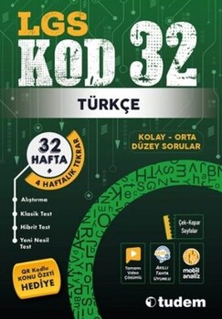  Tudem Yayınları 8. Sınıf LGS Türkçe Kod 32 Tekrar Testleri