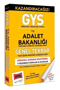  Yargı Yayınları GYS Adalet Bakanlığı Yazı İşleri Kadrosu İçin Genel Tekrar