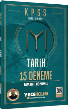  Yediiklim KPSS Genel Kültür Tarih 15 Deneme Tamamı Çözümlü