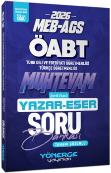 Yönerge Yayınlar 2026 ÖABT MEB AGS Türk Dili Edebiyatı Türkçe Öğretmenliği Muhtevam Yazar Eser Soru Bankası