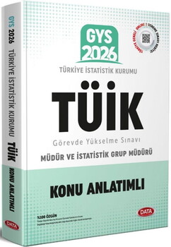  Data Yayınları 2026 GYS Tüik Müdür ve İstatislik Grup Müdürü Konu Anlatımlı