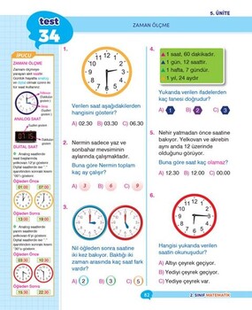  Dikkat Atölyesi Yayınları 2. Sınıf İpuçlu Matematik Yeni Nesil Soru Bankası