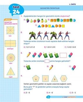  Dikkat Atölyesi Yayınları 2. Sınıf İpuçlu Matematik Yeni Nesil Soru Bankası