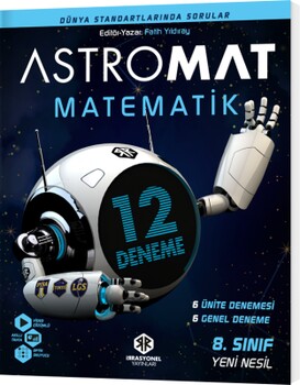 2025 İrrasyonel Yayınları 8. Sınıf Yeni Nesil Matematik Astronot 12 li Deneme