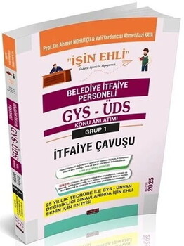  Savaş Yayınları 2025 GYS ÜDS Belediye Grup 1 İtfaiye Çavuşu İŞİN EHLİ Konu Anlatımı