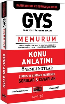  Yargı Yayınları GYS Kamu Kurum ve Kuruluşlarında MEMURUM Konu Anlatımı