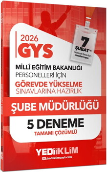  Yediiklim 2026 MEB GYS Şube Müdürlüğü Tamamı Çözümlü 5 Deneme