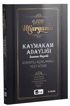  Akfon Yayınları 1453 Miargama Kaymakam Adaylığı Sınavına Hazırlık Ayrıntılı Açıklamalı Test Kitabı
