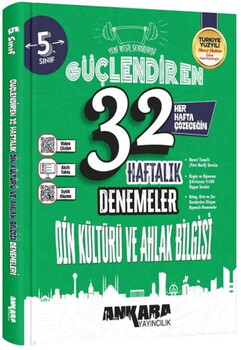 Ankara Yayıncılık 5. Sınıf Din Kültürü ve Ahlak Bilgisi 32 Haftalık Güçlendiren Denemeleri