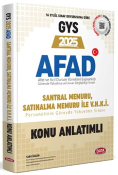  Data Yayınları 2025 GYS AFAD Memur Konu Anlatımlı