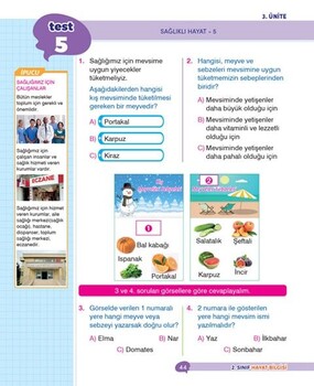  Dikkat Atölyesi Yayınları 2. Sınıf İpuçlu Hayat Bilgisi Yeni Nesil Soru Bankası