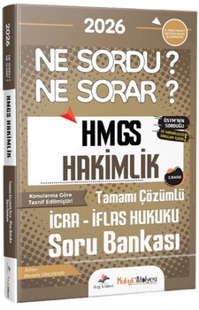  Dizgi Kitap 2026 Hukuk Atölyesi HMGS Hakimlik Ne Sordu Ne Sorar İcra İflas Hukuku Tamamı Çözümlü Soru Bankası