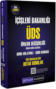  Pegem Yayınları 2026 İçişleri Bakanlığı ÜDS Ünvan Değişikliği Sınavlarına Hazırlık Konu Anlatımlı Soru Bankası