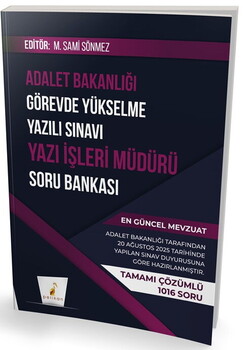  Pelikan Yayınları GYS Adalet Bakanlığı Görevde Yükselme Yazılı Sınavı Yazı İşleri Müdürü Soru Bankası