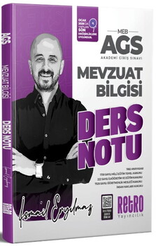  Retro Yayıncılık MEB AGS Mevzuat Bilgisi Ders Notu