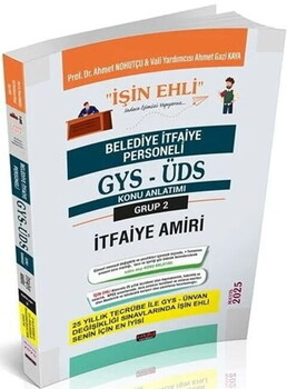  Savaş Yayınları 2025 GYS ÜDS Belediye Grup 2 İtfaiye Amiri İŞİN EHLİ Konu Anlatımı