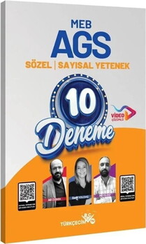  Türkçecim TV MEB AGS Sözel Sayısal Yetenek 10 Deneme Çözümlü