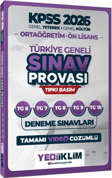 Yediiklim 2026 KPSS Ortaöğretim Ön Lisans GY GK Türkiye Geneli Sınav Provası Tıpkı Basım 6 7 8 9 10 Deneme