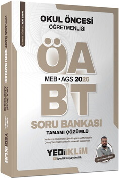 Yediiklim 2026 MEB AGS ÖABT Okul Öncesi Öğretmenliği Tamamı Çözümlü Soru Bankası