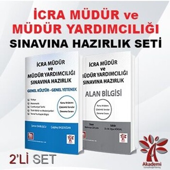  Akademi Eğitim İcra Müdür ve Müdür Yardımcılığı Sınavına Hazırlık 2 li Set