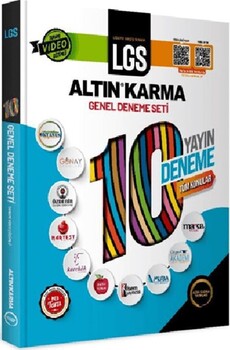  Altın Karma Yayınları 8. Sınıf LGS 10 Farklı Yayın 10 Deneme Tüm Konular Sorular Tamamı Video Çözümlü