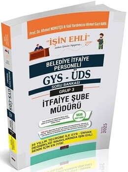  Savaş Yayınları 2025 GYS ÜDS Belediye Grup 3 İtfaiye Şube Müdürü İŞİN EHLİ Soru Bankası