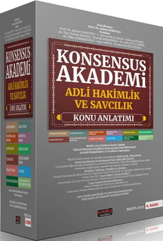  Savaş Yayınları 2025 Konsensus Akademi Adli Hakimlik ve Savcılık Konu Anlatımı