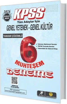  Tasarı Yayınları 2026 KPSS Genel Yetenek Genel Kültür Muhteşem 6 Deneme