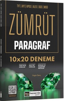  Benzersiz Akademi Yayınları TYT AYT KPSS ALES DGS MSÜ Zümrüt Paragraf 10 x 20 Deneme