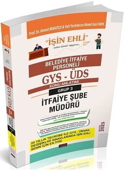  Savaş Yayınları 2025 GYS ÜDS Belediye Grup 3 İtfaiye Şube Müdürü İŞİN EHLİ Konu Anlatımı