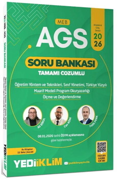  Yediiklim Yayınları 2026 MEB AGS Eğitim Bilimleri ÖYT Sınıf Maarif Modeli Program Okuryazarlığı Ölçme Soru Bankası