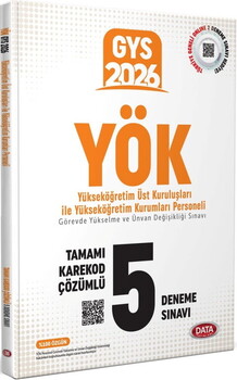  Data Yayınları 2026 Yükseköğretim Üst Kuruluşları İle Yükseköğretim Kurumları YÖK Personeli Tamamı Çözümlü 5 Deneme Sınavı