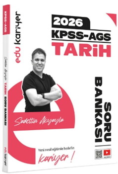  Edu Kariyer 2026 Sadettin Akyayla KPSS AGS Tarih Video Çözümlü Soru Bankası