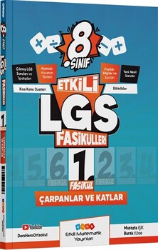 Etkili Matematik Yayınları 8. Sınıf Etkili LGS Fasikülleri Çarpan ve Katlar 1